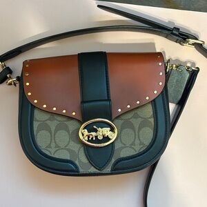 Coach Brown and Black Crossbody Bag